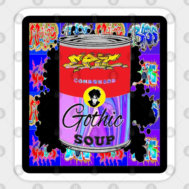 Gothic Epic Soup Pop Art 1 Sticker by LowEndGraphics